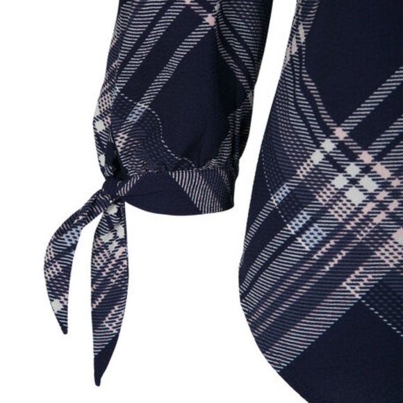 NWT Plaid Off Shoulder Top - Size 14 - Picture 3 of 12